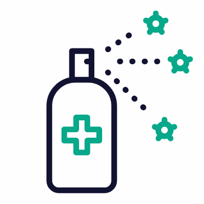 Antibacterial spray, Animated Icon, Outline