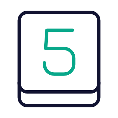Five key, Animated Icon, Outline