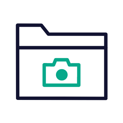 Folder camera, Animated Icon, Outline