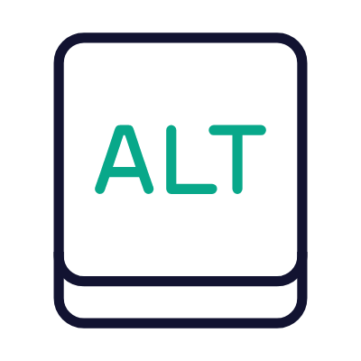 Alt key, Animated Icon, Outline
