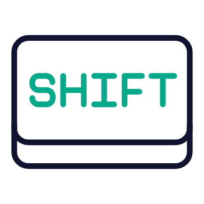 Shift key, Animated Icon, Outline