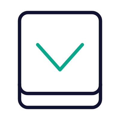Arrow down, Animated Icon, Outline