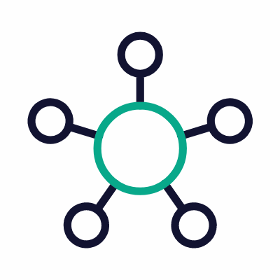 Hub network, Animated Icon, Outline