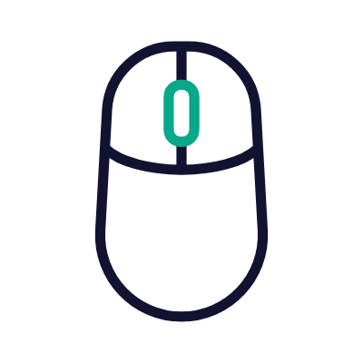 Computer mouse, Animated Icon, Outline