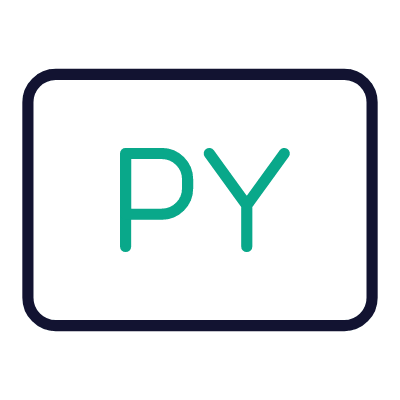 Python code, Animated Icon, Outline