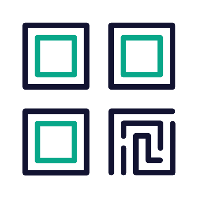 QR code, Animated Icon, Outline