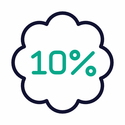 Sale 10%, Animated Icon, Outline