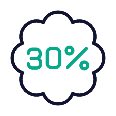 Sale 30%, Animated Icon, Outline