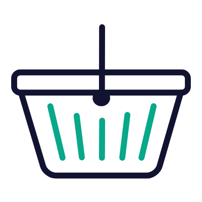 Basket, Animated Icon, Outline