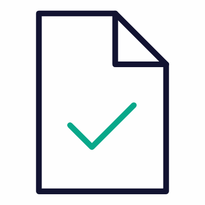 Approved document, Animated Icon, Outline