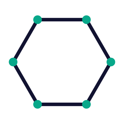 Hexagon, Animated Icon, Outline