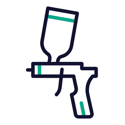 Paint sprayer, Animated Icon, Outline