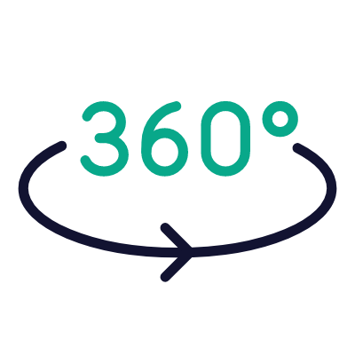 360 view, Animated Icon, Outline