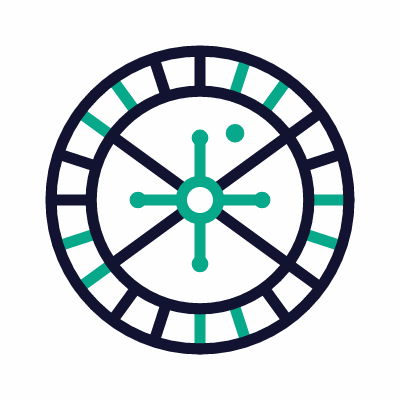 Roulette, Animated Icon, Outline
