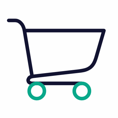 Basket trolley, Animated Icon, Outline