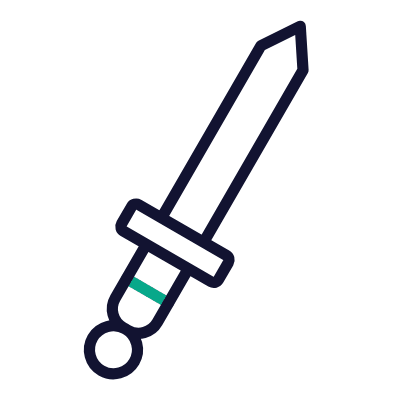 Sword, Animated Icon, Outline