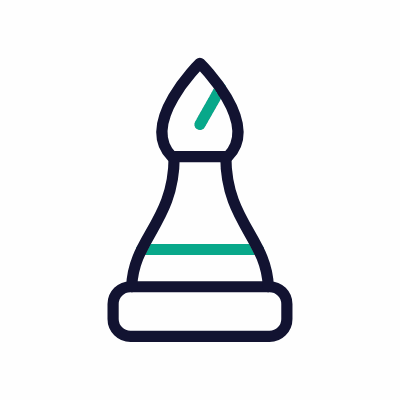 Chess bishop, Animated Icon, Outline