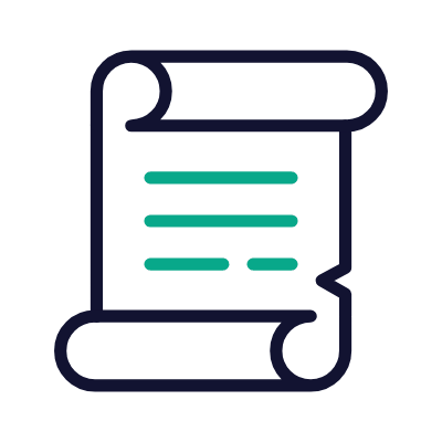 Parchment, Animated Icon, Outline