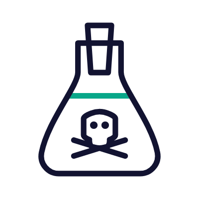 Poison bottle, Animated Icon, Outline