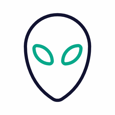 Alien, Animated Icon, Outline