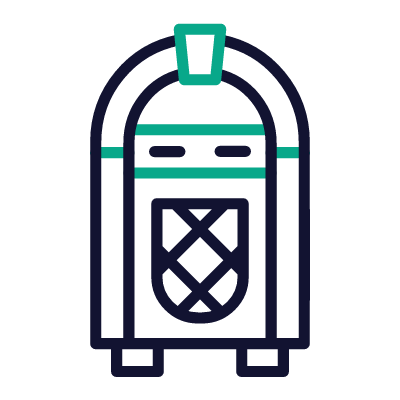 Jukebox, Animated Icon, Outline