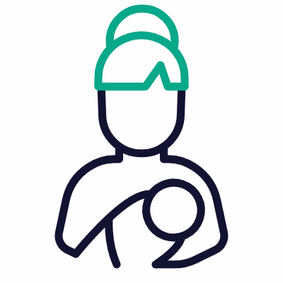 Breastfeeding, Animated Icon, Outline