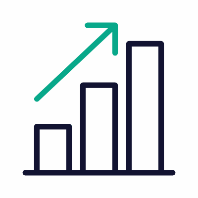 Bar chart, Animated Icon, Outline