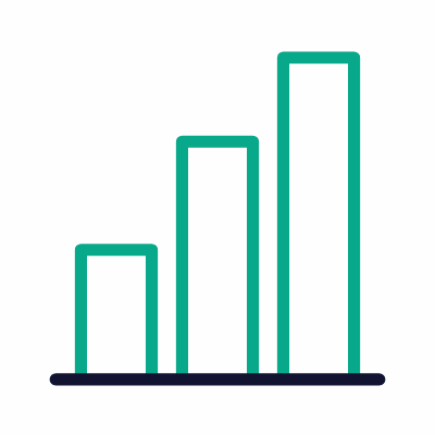 Growth chart, Animated Icon, Outline
