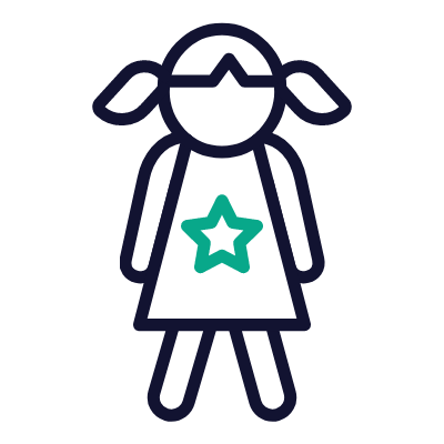 Baby doll, Animated Icon, Outline