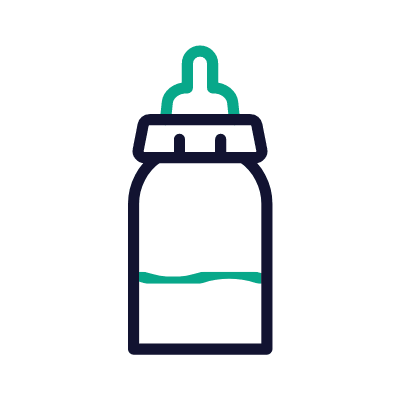 Baby bottle, Animated Icon, Outline