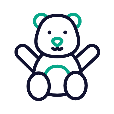 Teddy bear, Animated Icon, Outline