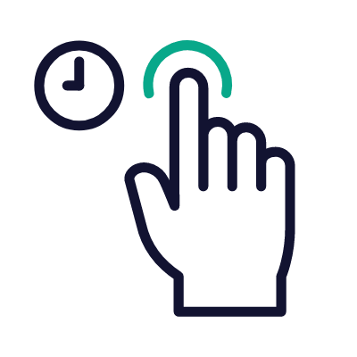 Tap & Hold, Animated Icon, Outline