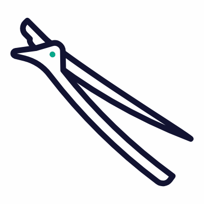 Hair clip, Animated Icon, Outline