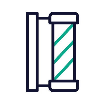 Barber pole, Animated Icon, Outline