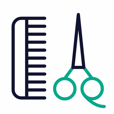 Barber shop, Animated Icon, Outline