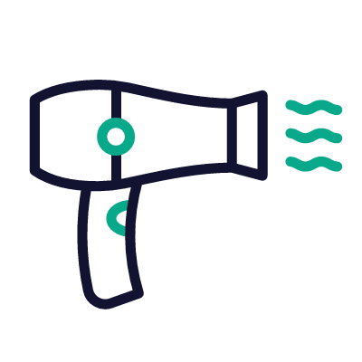 Hairdryer, Animated Icon, Outline