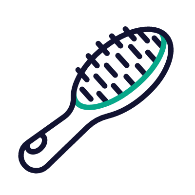 Hair brush, Animated Icon, Outline