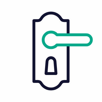 Door handle, Animated Icon, Outline