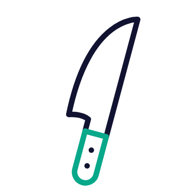 Chef's knife, Animated Icon, Outline
