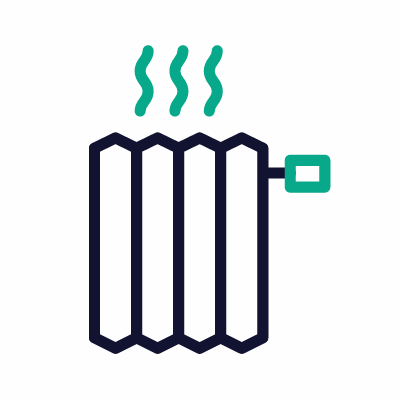 Heating radiator, Animated Icon, Outline