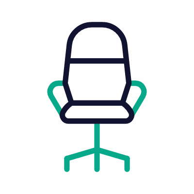 Office chair, Animated Icon, Outline