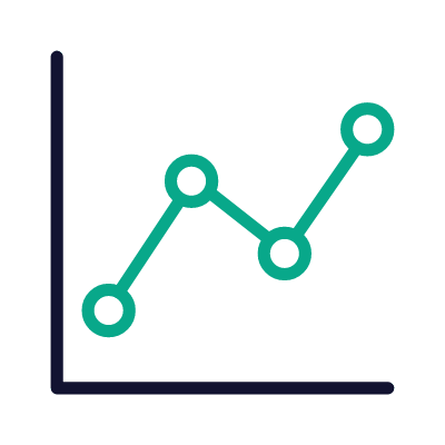 Graph chart, Animated Icon, Outline