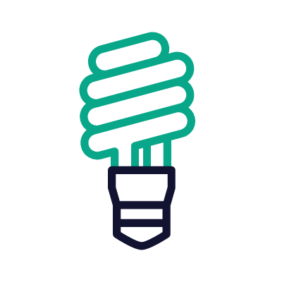 Spiral bulb, Animated Icon, Outline