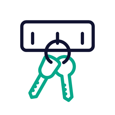Key holder, Animated Icon, Outline