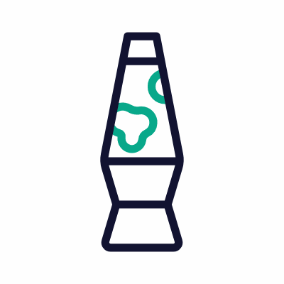Lava lamp, Animated Icon, Outline