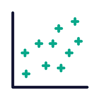 Scatter chart, Animated Icon, Outline