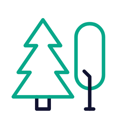 Forest, Animated Icon, Outline