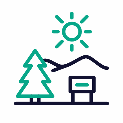 National park, Animated Icon, Outline