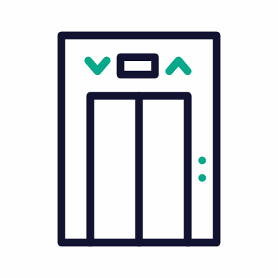 Elevator doors, Animated Icon, Outline