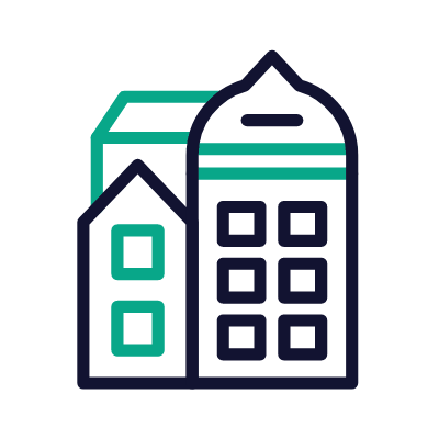Downtown, Animated Icon, Outline